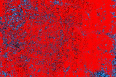 Neon kırmızı ve mavi renkli grunge duvar dokusu arkaplanı