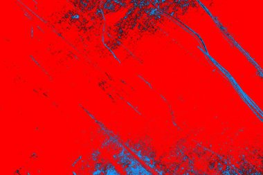 Neon kırmızı ve mavi renkli grunge duvar dokusu arkaplanı