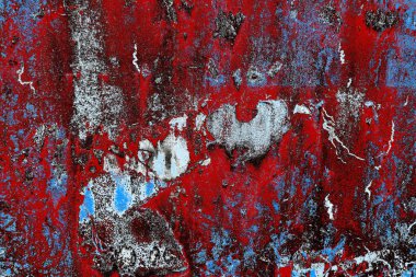 Dökülen boya paslı metal dokusu
