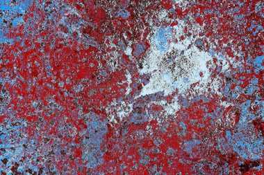 Dökülen boya paslı metal dokusu