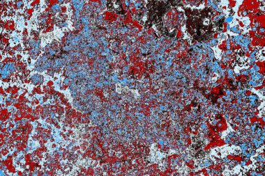 Dökülen boya paslı metal dokusu