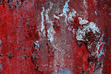 Dökülen boya paslı metal dokusu