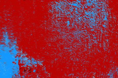 Kırık tarih arkaplanı olan kırmızı, mavi ve siyah grunge duvar