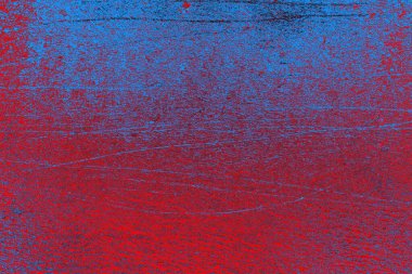 Neon kırmızı ve mavi renkli grunge duvar dokusu arkaplanı