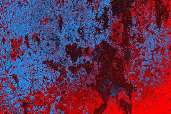 Neon kırmızı ve mavi renkli grunge duvar dokusu arkaplanı