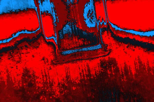 Neon kırmızı ve mavi renkli grunge duvar dokusu arkaplanı