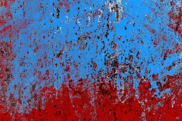 Kırık tarih arkaplanı olan kırmızı, mavi ve siyah grunge duvar