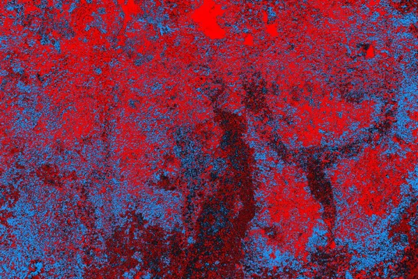 Neon kırmızı ve mavi renkli grunge duvar dokusu arkaplanı