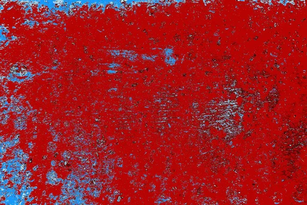 Kırık tarih arkaplanı olan kırmızı, mavi ve siyah grunge duvar