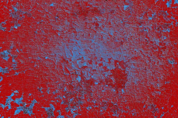 Kırık tarih arkaplanı olan kırmızı, mavi ve siyah grunge duvar