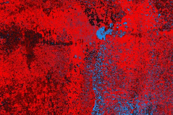 Parlak kırmızı ve mavi renkli grunge duvar dokusu arkaplanı