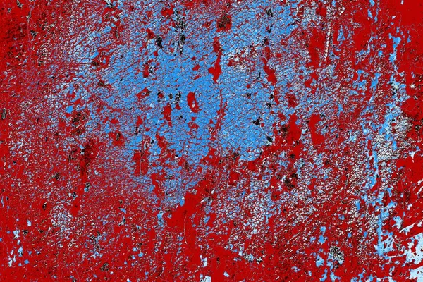 Pared Grunge Color Rojo Azul Negro Con Fondo Textura Agrietada — Foto de Stock