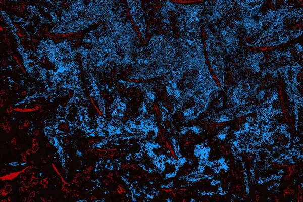 Kırık tarih arkaplanı olan kırmızı, mavi ve siyah grunge duvar