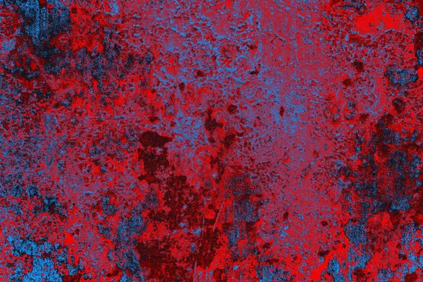 Parlak kırmızı ve mavi renkli grunge duvar dokusu arkaplanı