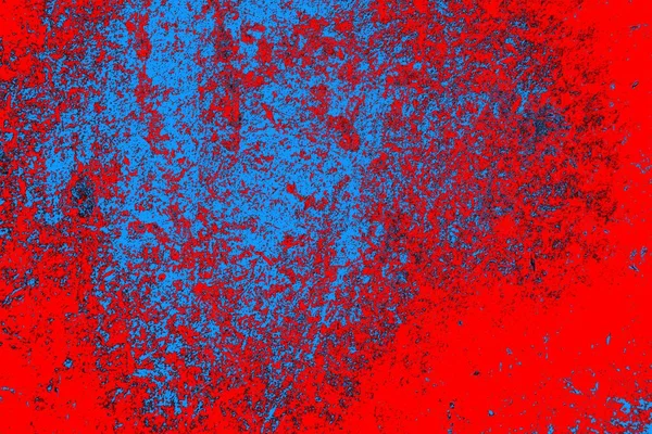 Neon Rot Und Blau Gefärbte Grunge Wand Textur Hintergrund — Stockfoto