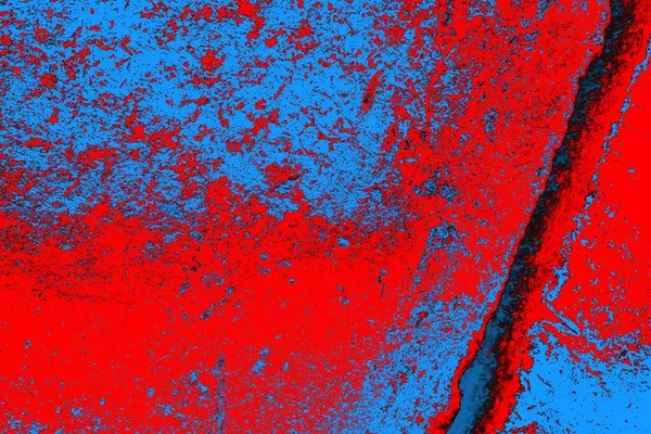 Neon kırmızı ve mavi renkli grunge duvar dokusu arkaplanı