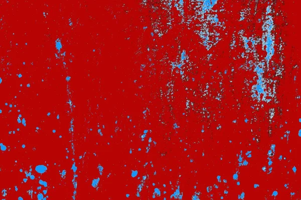 Kırık tarih arkaplanı olan kırmızı, mavi ve siyah grunge duvar