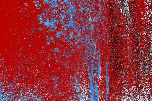 Kırık tarih arkaplanı olan kırmızı, mavi ve siyah grunge duvar