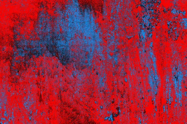 Parlak kırmızı ve mavi renkli grunge duvar dokusu arkaplanı