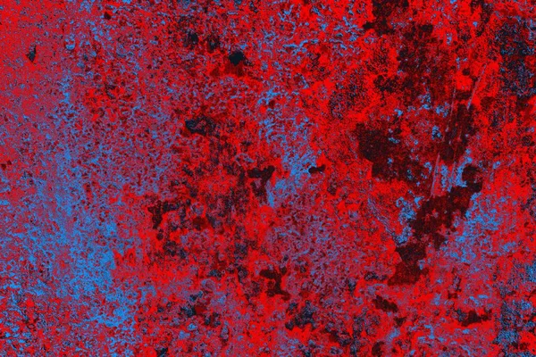 Parlak kırmızı ve mavi renkli grunge duvar dokusu arkaplanı