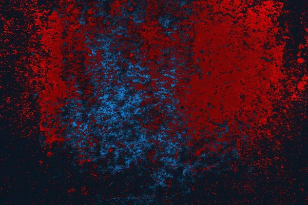 Kırmızı ve mavi renkli grungy duvar, desenli arka plan