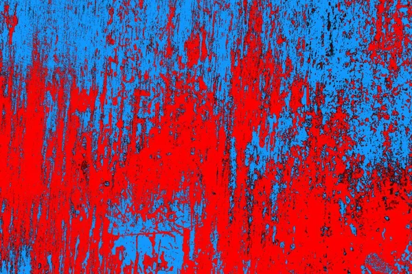 Neon Rood Blauw Gekleurde Grunge Muur Textuur Achtergrond — Stockfoto