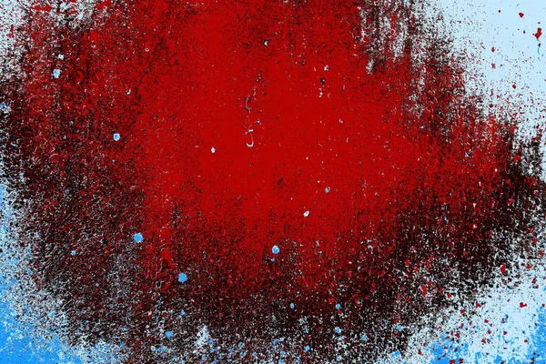Kırık tarih arkaplanı olan kırmızı, mavi ve siyah grunge duvar