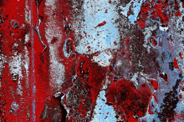 Dökülen boya paslı metal dokusu