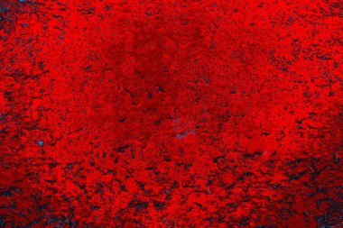 Kırmızı ve mavi renkli grungy duvar, desenli arka plan