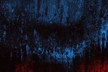 Koyu renkli ses, arka planda çatlaklar olan grunge duvar dokusu