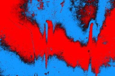 Kırmızı ve mavi renkli grunge duvar dokusu arkaplanı