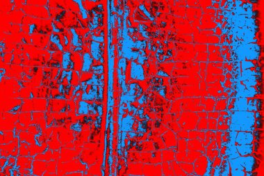 Kırmızı ve mavi renkli grunge duvar dokusu arkaplanı