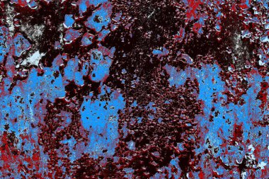 Dökülen boya paslı metal dokusu