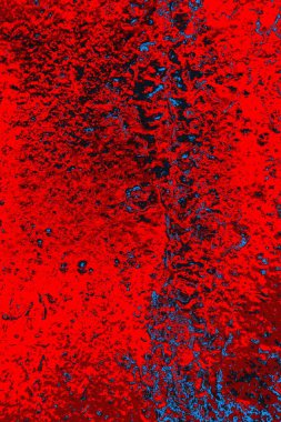 Kırmızı ve mavi renkli grungy duvar, desenli arka plan