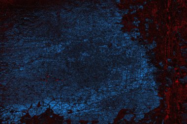 Koyu renkli ses, çatlak ve arkaplanı su sıçratan grunge duvar dokusu