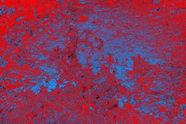 Kırmızı ve mavi renkli grunge duvar dokusu arkaplanı