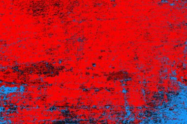 Neon kırmızı ve mavi renkli grunge duvar dokusu arkaplanı