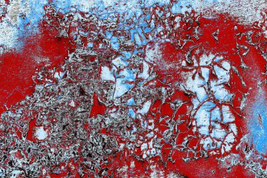 Dökülen boya paslı metal dokusu