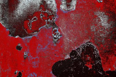 Dökülen boya paslı metal dokusu