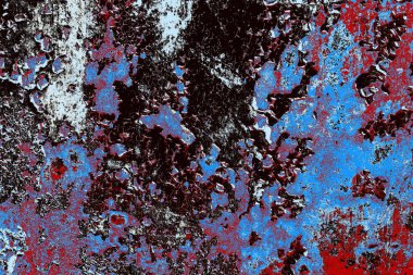 Dökülen boya paslı metal dokusu