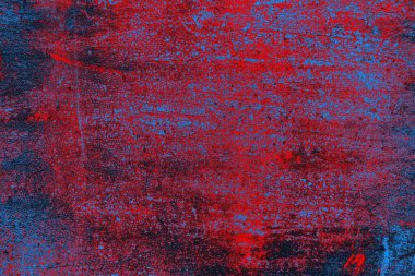 Kırmızı ve mavi renkli grunge duvar dokusu arkaplanı