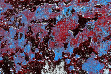 Dökülen boya paslı metal dokusu