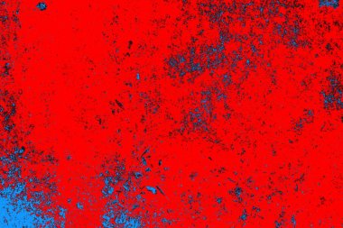 Neon kırmızı ve mavi renkli grunge duvar dokusu arkaplanı