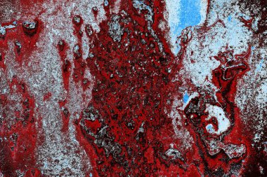 Dökülen boya paslı metal dokusu