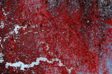 Dökülen boya paslı metal dokusu