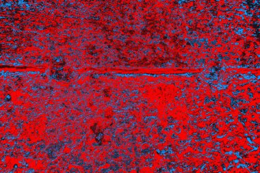 Parlak kırmızı ve mavi renkli grunge duvar dokusu arkaplanı