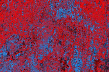 Kırmızı ve mavi renkli grunge duvar dokusu arkaplanı