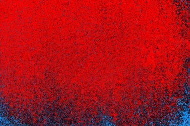 Neon kırmızı ve mavi renkli grunge duvar dokusu arkaplanı