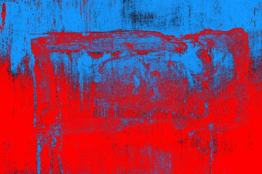 Neon kırmızı ve mavi renkli grunge duvar dokusu arkaplanı