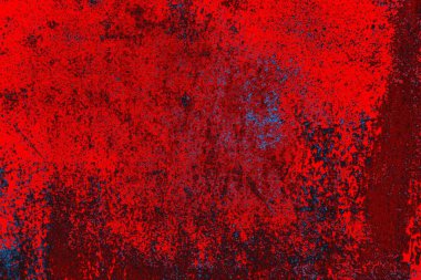 Parlak kırmızı ve mavi renkli grunge duvar dokusu arkaplanı